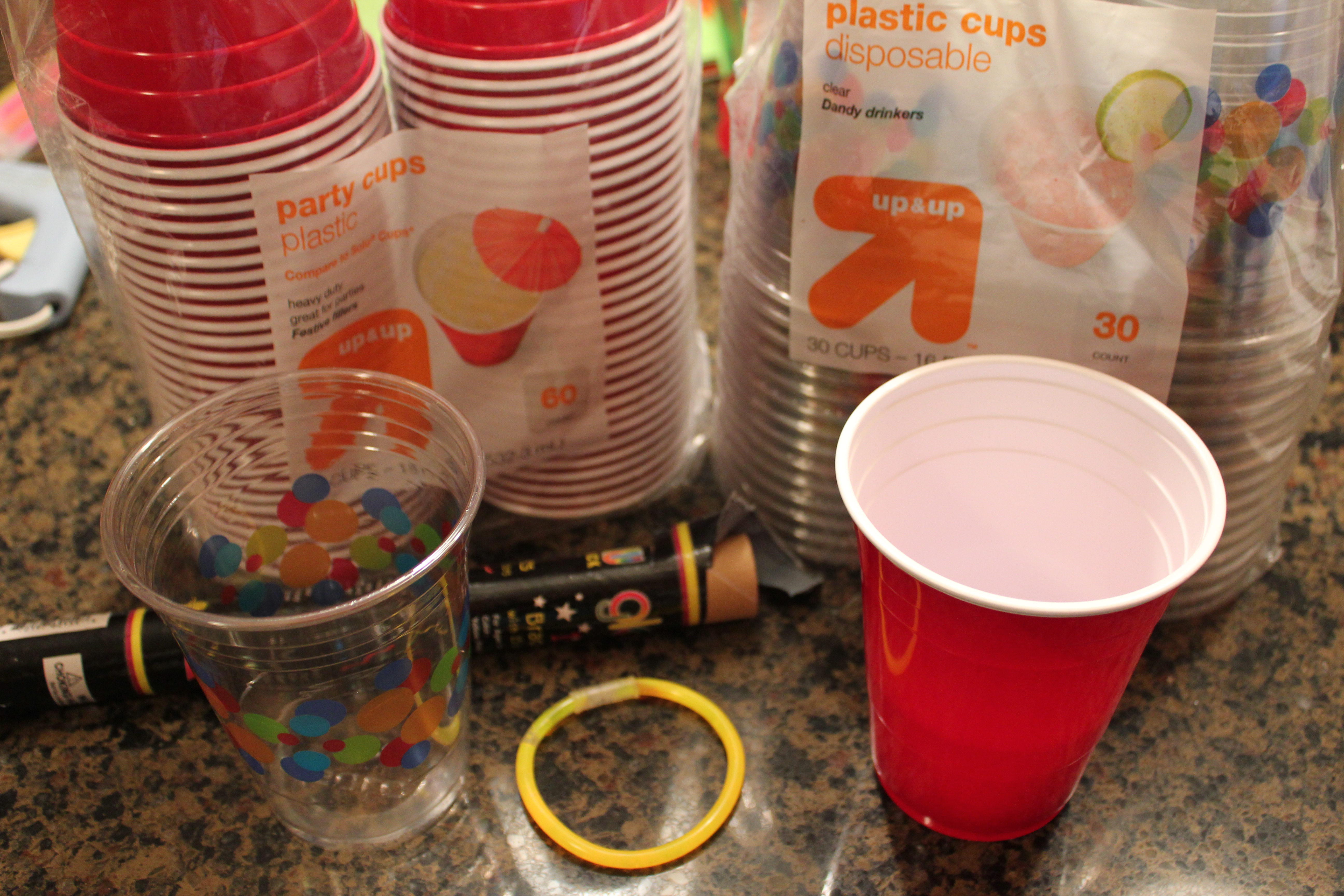 glow stick party cups