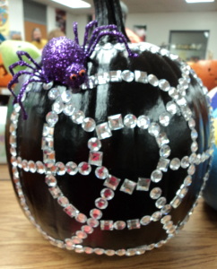 Pumpkin Decorating Idea: Sparkly Spiderweb