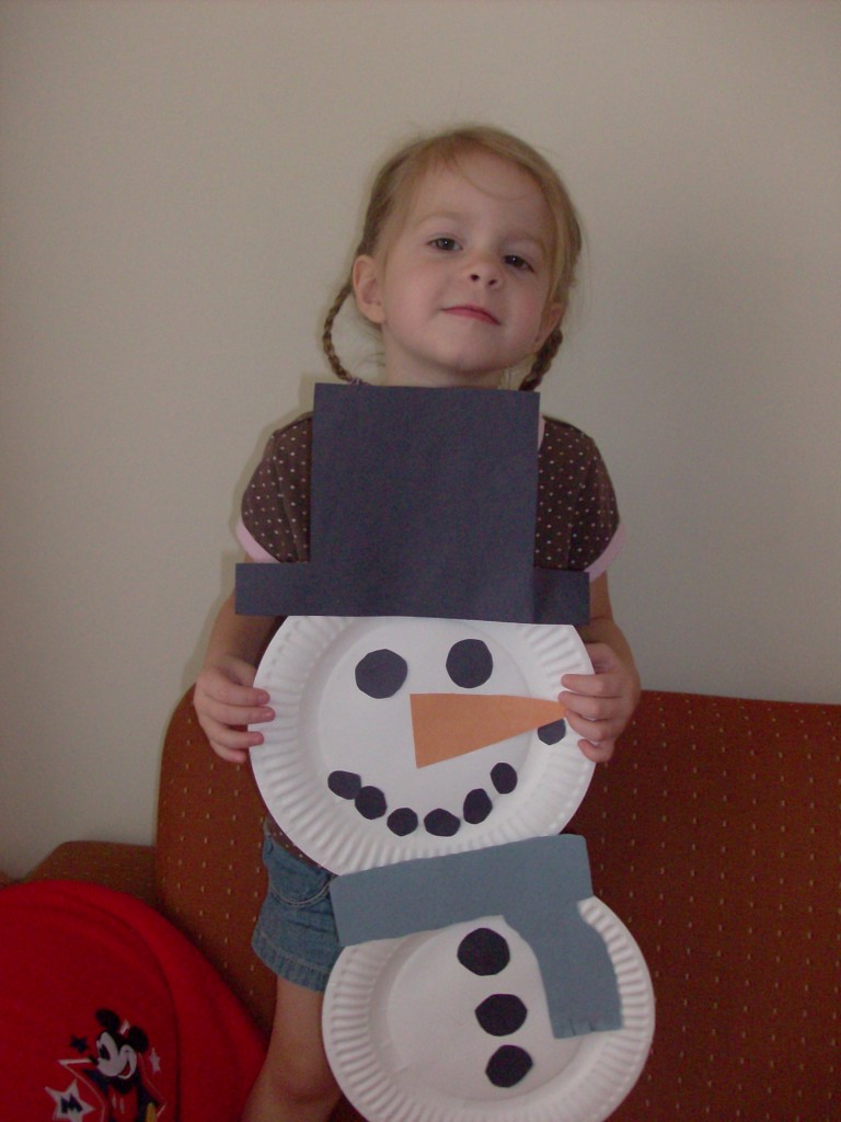 Indoor Winter Fun Paper Plate Snowman Kids Craft Mommy Savers