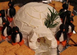 olive cream cheese igloo penguins