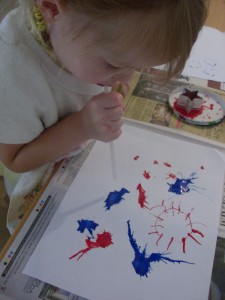 4th of July Craft: Paint Fireworks