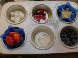 4th of July muffin tin meal