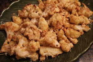 roasted cauliflower with pine nuts
