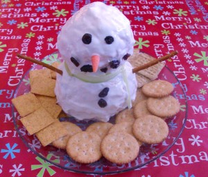 Holiday Appetizer: Snowman Cheeseball