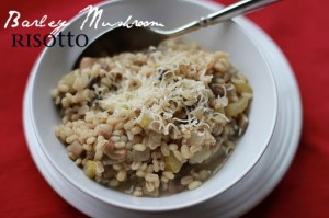 barley mushroom risotto