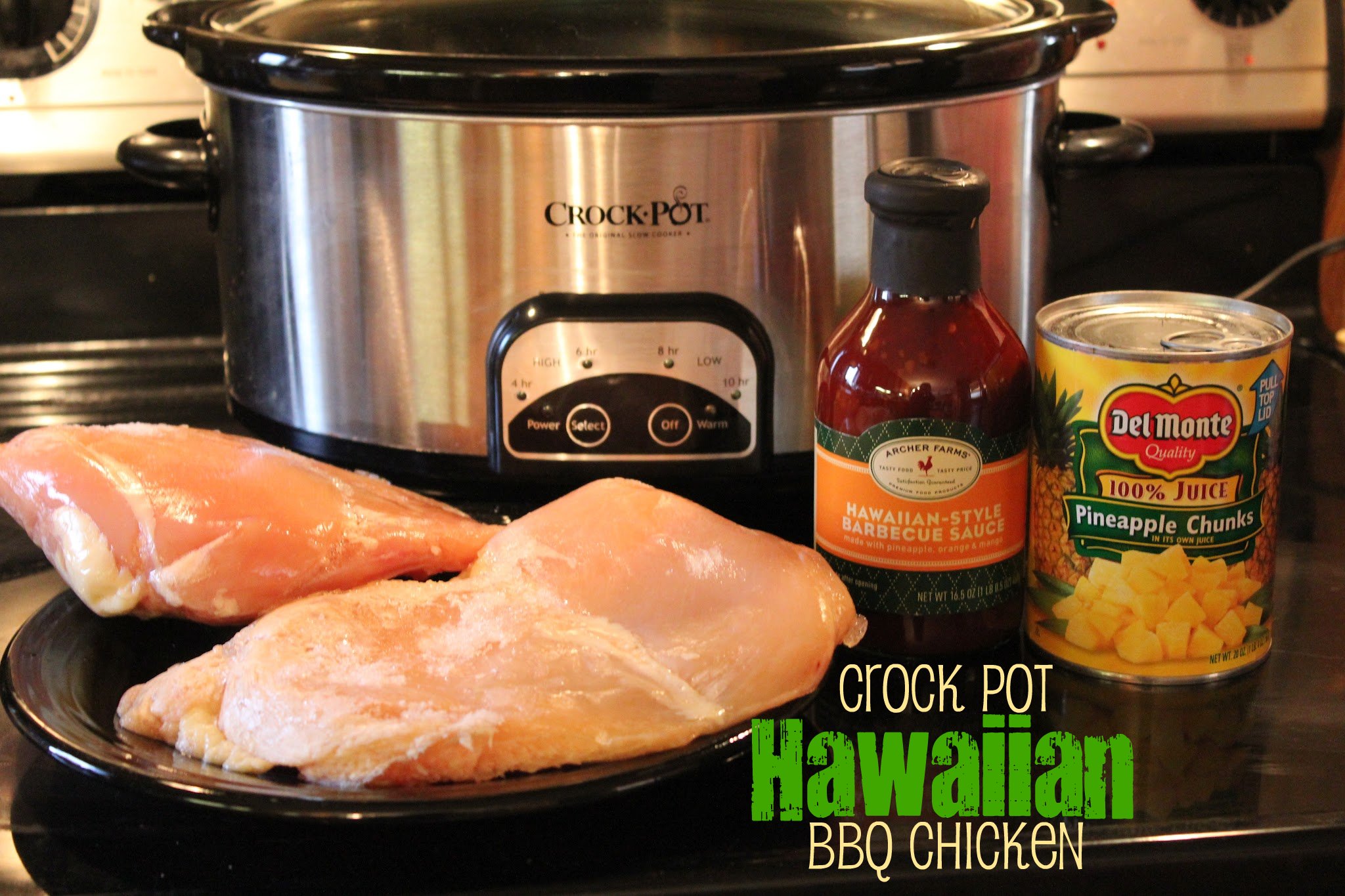 3-Ingredient Crock Pot Hawaiian BBQ Chicken - Mommysavers.com