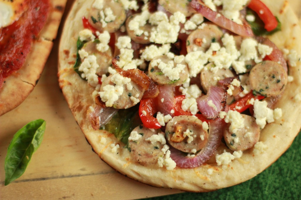 gourmet pizza on the grill