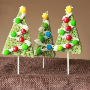 christmas rice krispie trees
