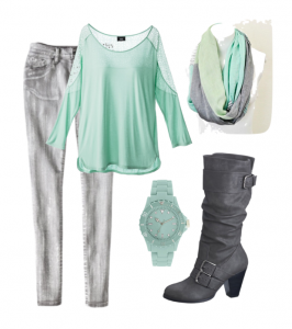 Frugal Fashionista: Mint and Gray