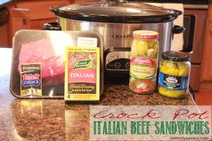 crock pot italian beef sandwiches