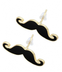 amazon jewelry deals, mustache earrings