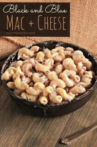 black and blue mac and cheese