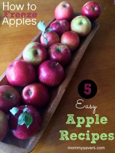 how to freeze apples and 5 easy apple recipes | mommysavers.com #apples