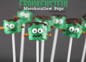 Frankenstein Marshmallow Pops - Mommysavers