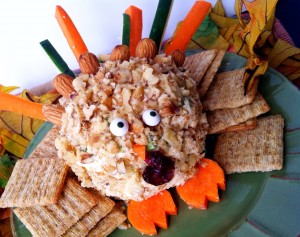 Thanksgiving Recipes for Kids: Turkey Cheese Ball