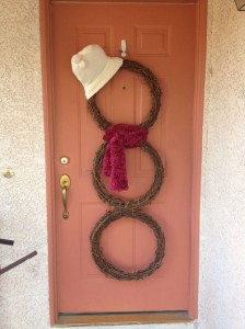 homemade christmas decorations - snowman wreath