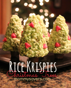 rice krispies treats christmas trees