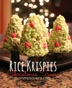 rice krispies christmas trees