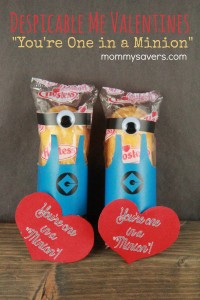 Free Printable: Minion Valentine from Despicable Me