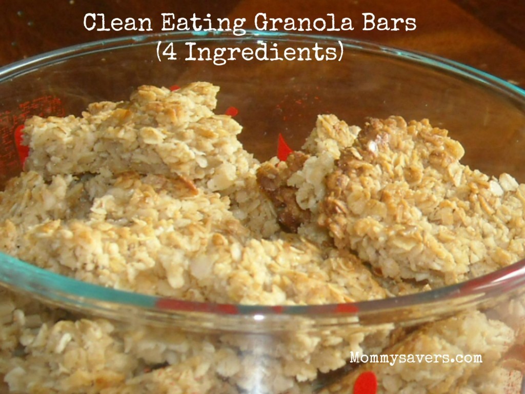 Clean Eating Granola Bars (4 Ingredients) Mommysavers