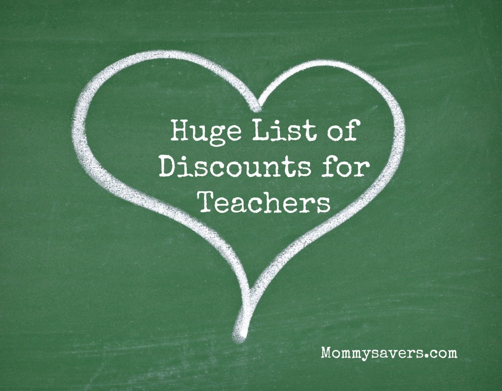 HUGE List of Teacher Discounts (Updated 2015) Mommysavers