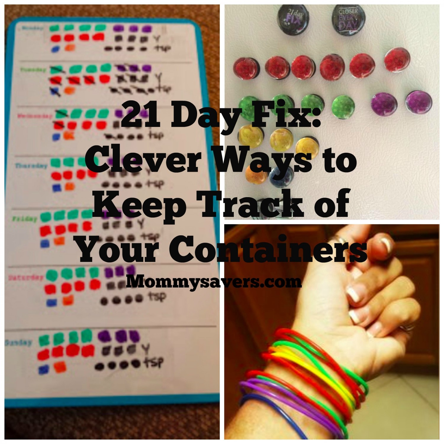 21 Day Fix Clever Ways to Keep Track of Your Colored Container Counts
