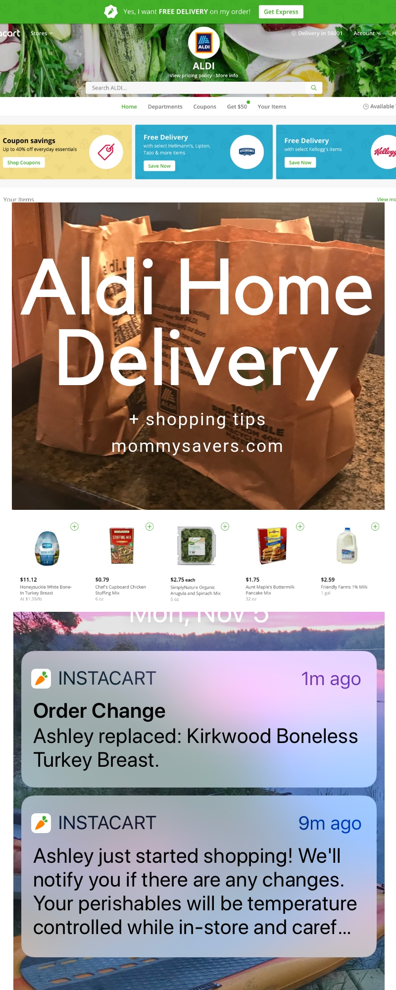 Home Grocery Delivery From ALDI Via The Instacart App - Mommysavers