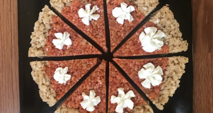 Rice Krispies “Pumpkin Pie” Dessert – Cute for Thanksgiving!